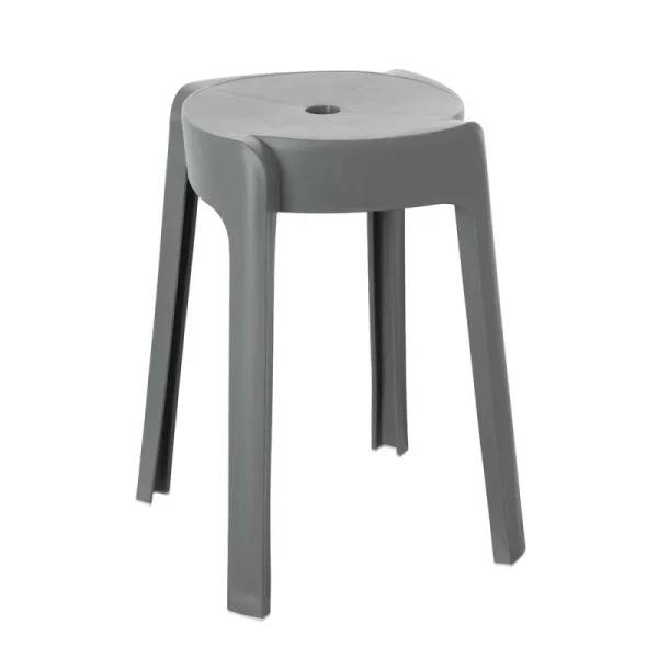 Sgabello in plastica grigio