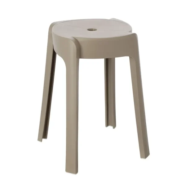 Sgabello in plastica tortora