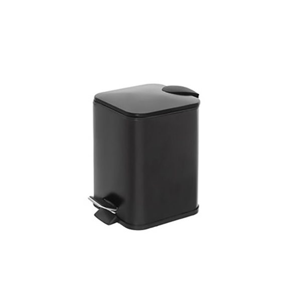 pattumiera quadrata slim nero