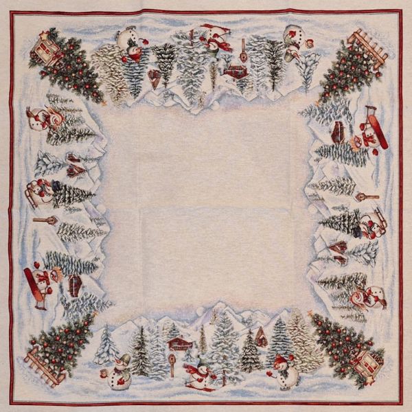 Tovaglia Natale Polare con Pupazzi di Neve