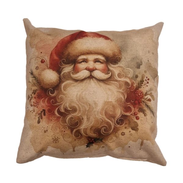 Cuscino Natalizio Vintage Babbo Natale
