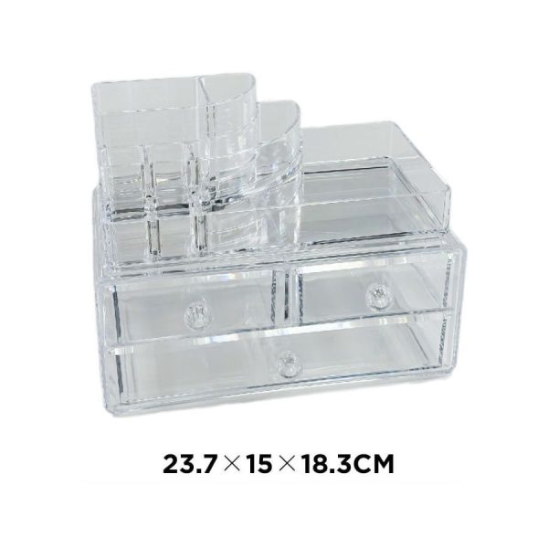 Organizer cosmetici con tre cassetti