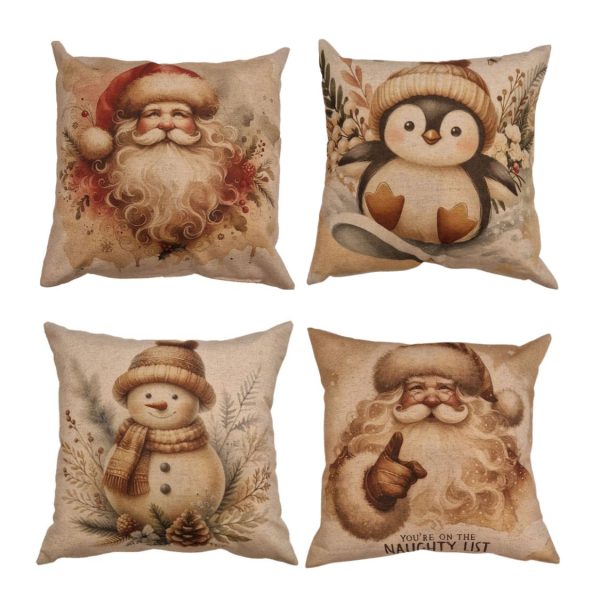 Set 4 Cuscini di natale Vintage