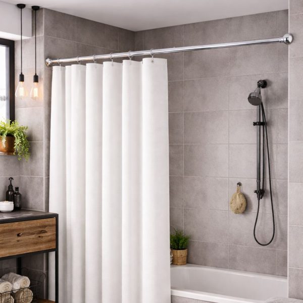 Asta Tenda Doccia in Acciaio Da 75 a 220 cm