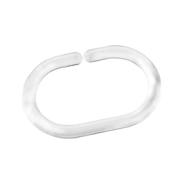 Set 12 Ganci Tenda Doccia Trasparenti in ABS