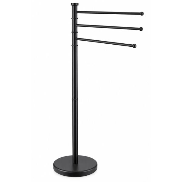 Piantana Porta Asciugamani Nero